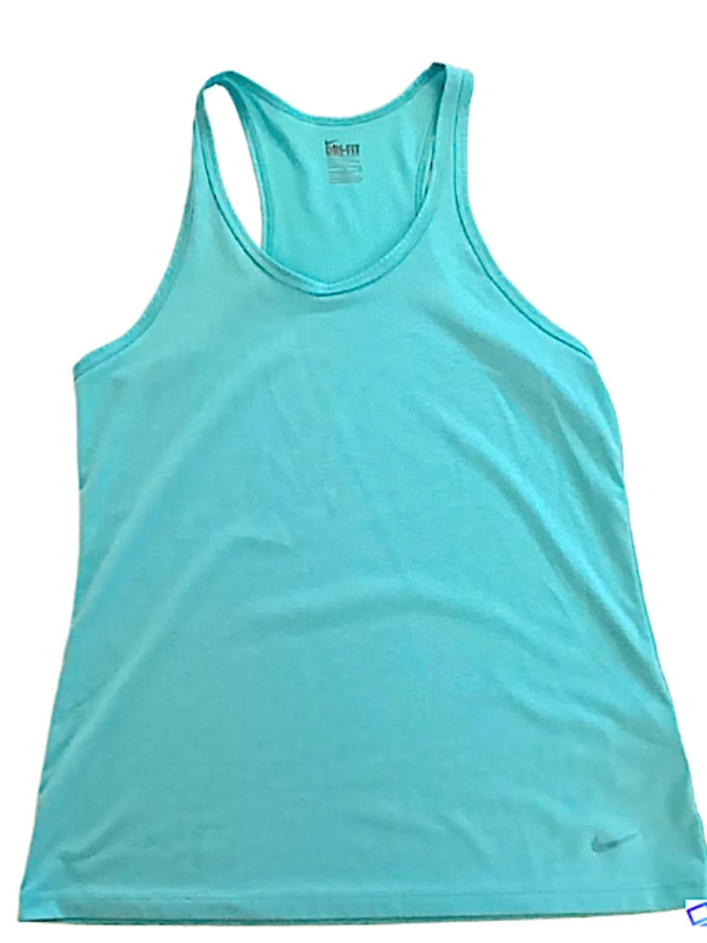 Nike Dri Fit Womens Turquoise Blue Tank Top, M